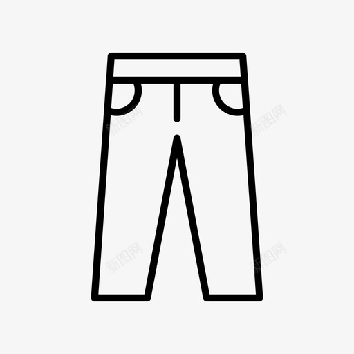 裤子衣服时装图标svg_新图网 https://ixintu.com 时装 服装 衣服 裤子