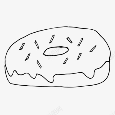 甜甜圈面包房早餐图标图标
