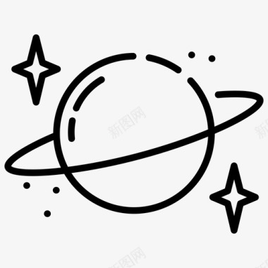 土星天文学行星图标图标