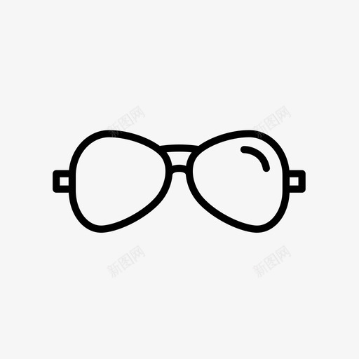 太阳镜镜框墨镜图标svg_新图网 https://ixintu.com 墨镜 太阳镜 服装配件 眼镜 镜框