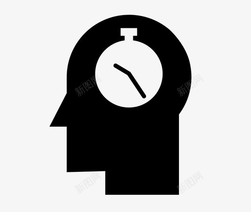 时间控制方法人类特征图标svg_新图网 https://ixintu.com 人类特征 时间控制方法