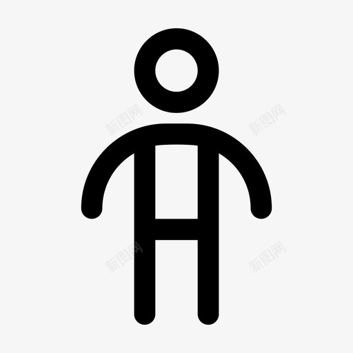 男性人类性别图标svg_新图网 https://ixintu.com jumpicon寻路线 人类 厕所 性别 标牌 男性