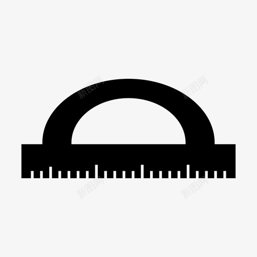 量角器英寸量具图标svg_新图网 https://ixintu.com 尺寸 直尺 米 英寸 量具 量角器