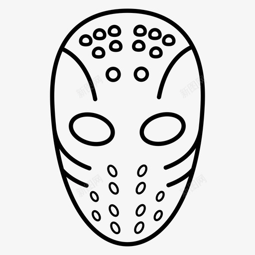 冰球面具匿名头面部保护图标svg_新图网 https://ixintu.com 冰球面具 匿名头 面部保护