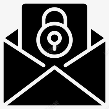 邮件锁数据安全图标图标