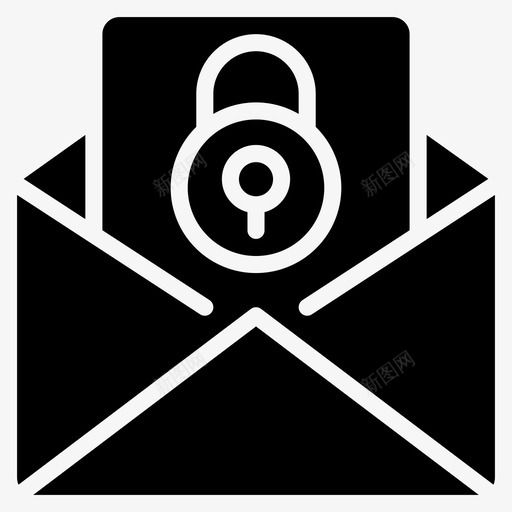 邮件锁数据安全图标svg_新图网 https://ixintu.com 安全 数据 数据安全 邮件锁