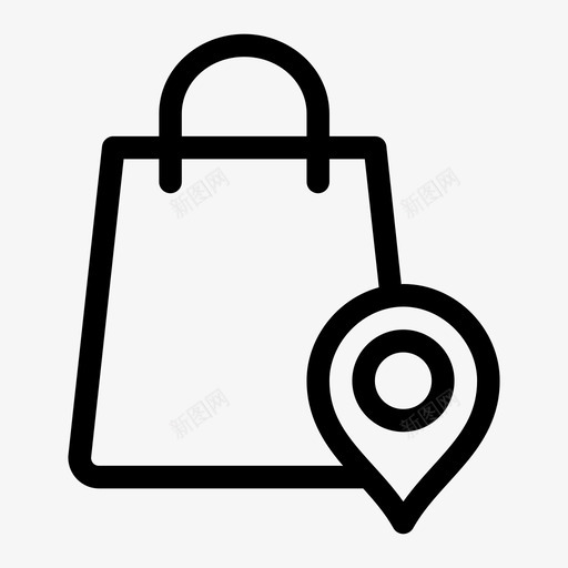 购物地点地址地图别针图标svg_新图网 https://ixintu.com 地图别针 地址 购物地点 购物袋