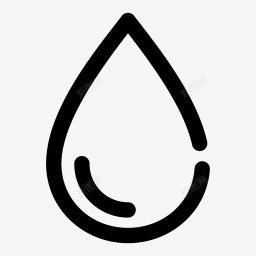 水水滴自然图标svg_新图网 https://ixintu.com 天气 水 水滴 能源缺口大胆 自然 雨水