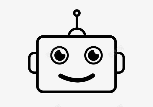 机器人自动化人脸图标图标
