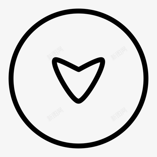 gps向下向下箭头图标svg_新图网 https://ixintu.com gps 向下 向下箭头