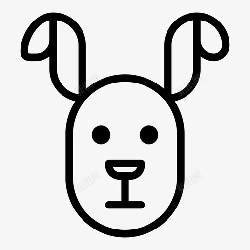 狗动物可爱图标svg_新图网 https://ixintu.com 动物 可爱 宠物 小狗 狗 脸