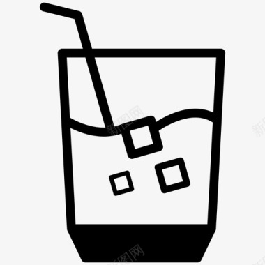 饮料玻璃杯水图标图标