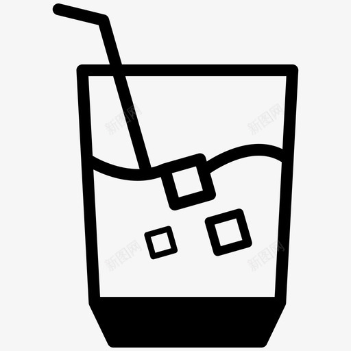 饮料玻璃杯水图标svg_新图网 https://ixintu.com 水 玻璃杯 食物1 饮料