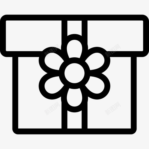 有鲜花标牌礼品盒的礼品盒图标svg_新图网 https://ixintu.com 有鲜花 标牌 礼品盒的礼品盒