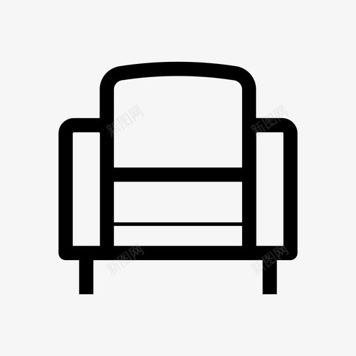 扶手椅舒适家具图标svg_新图网 https://ixintu.com 大巢2 家具 座椅 扶手椅 放松 舒适