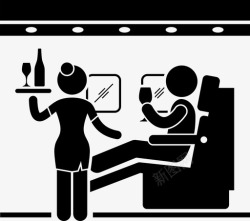 飞机舱飞机商务舱座位飞机航空公司图标高清图片