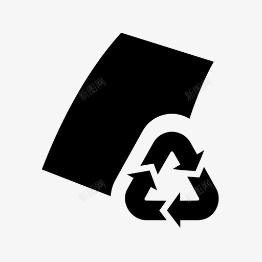 回收文件纸张图标svg_新图网 https://ixintu.com 办公用品 回收 文件 纸张