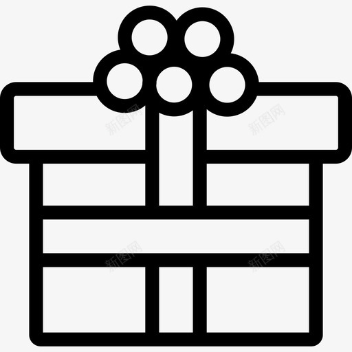 带蝴蝶结的礼品盒图标svg_新图网 https://ixintu.com 带蝴蝶结的礼品盒