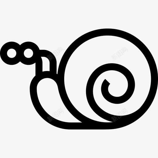 蜗牛朝左动物可爱的动物图标svg_新图网 https://ixintu.com 动物 可爱的动物 蜗牛朝左