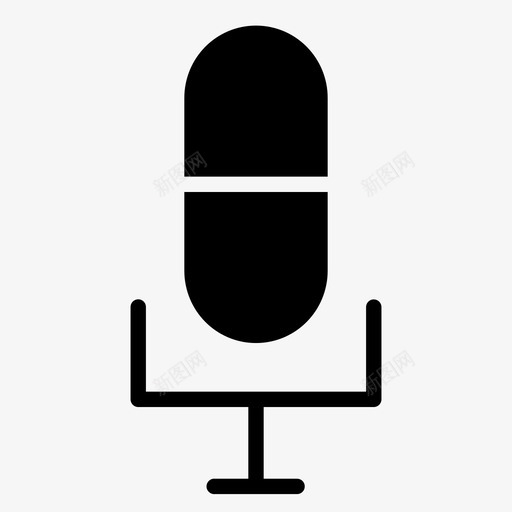 麦克风公告歌曲图标svg_新图网 https://ixintu.com 公告 基本 声音 歌曲 语音 麦克风