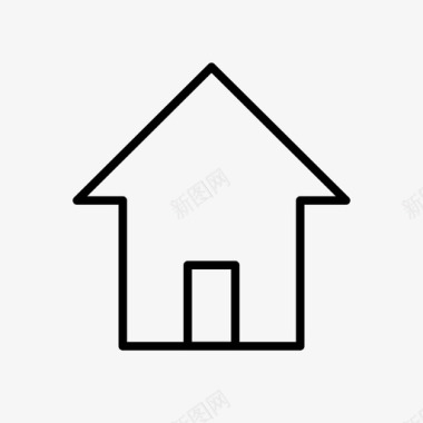 简单的房子家庭门图标图标