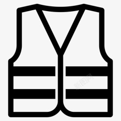 制服工人反光背心保安制服图标高清图片