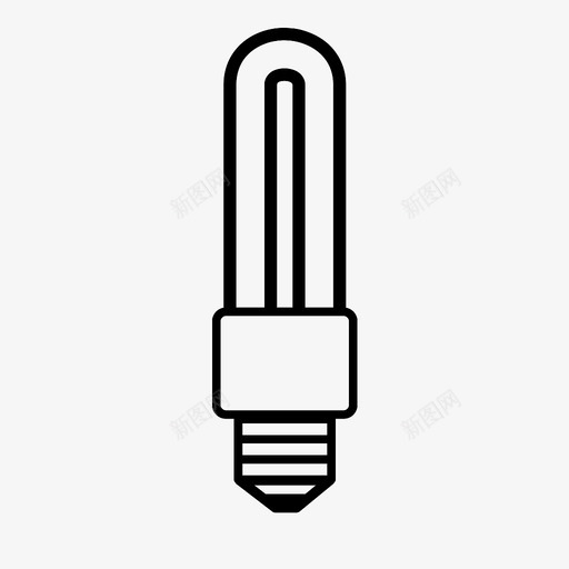 荧光灯泡照明灯图标svg_新图网 https://ixintu.com 插头 灯 灯泡 照明 荧光灯泡