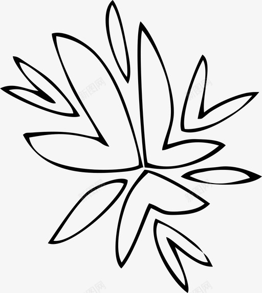 花卉图案抽象图标svg_新图网 https://ixintu.com 抽象 花卉图案