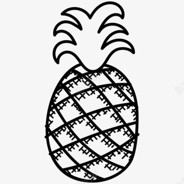 菠萝水果健康饮食图标图标