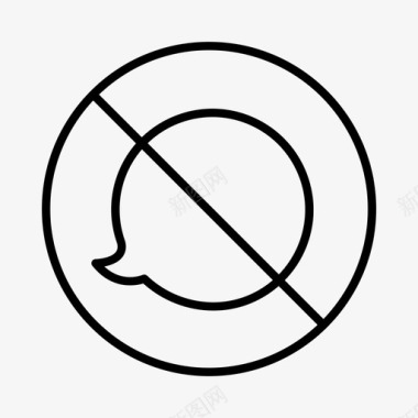 禁止交谈电子商务禁止交流图标图标