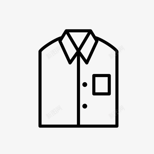 折叠衬衫商务衬衫正式图标svg_新图网 https://ixintu.com 上衣 商务衬衫 折叠衬衫 服装配件 正式