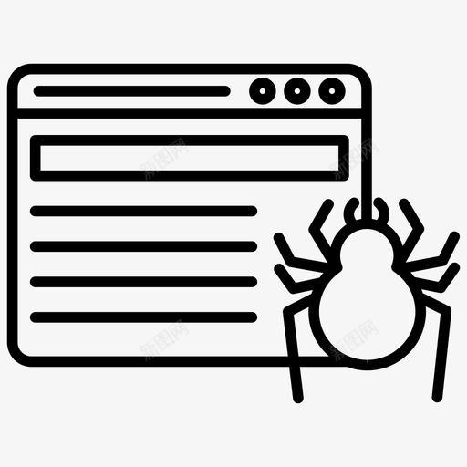 网络爬虫互联网和数字营销线图标svg_新图网 https://ixintu.com 互联网和数字营销线图标 网络爬虫