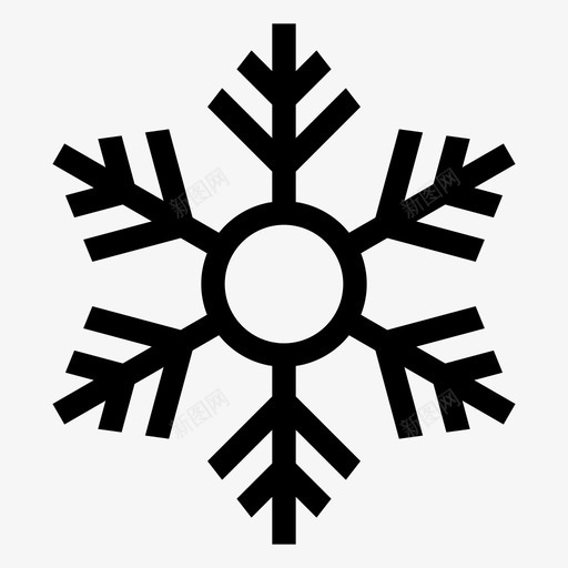雪空调冷气图标svg_新图网 https://ixintu.com 冷气 制冷 空调 空调遥控 雪 雪花
