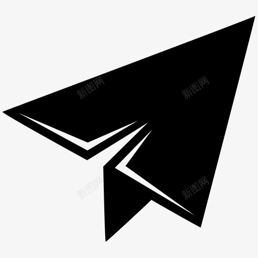 纸飞机信件留言图标svg_新图网 https://ixintu.com 信件 折纸 留言 纸飞机