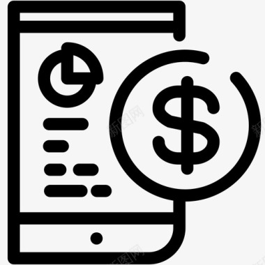 手机银行现金货币图标图标