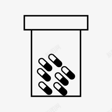药物治疗药瓶图标图标