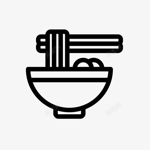 面条拉面韩国料理图标svg_新图网 https://ixintu.com 拉面 料理logo 面条 韩国料理