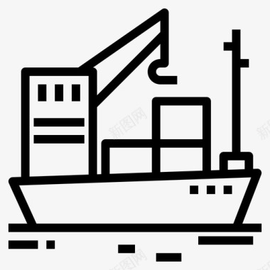 船物流运输图标图标