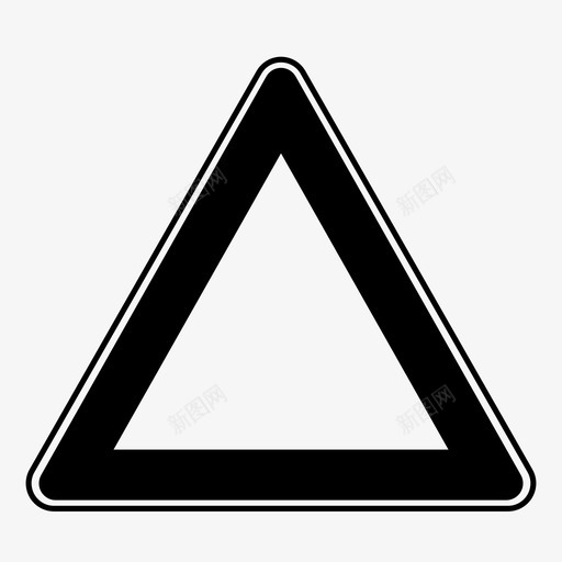 警告标志道路三角形图标svg_新图网 https://ixintu.com 三角形 意大利道路标志和信号 警告标志 道路
