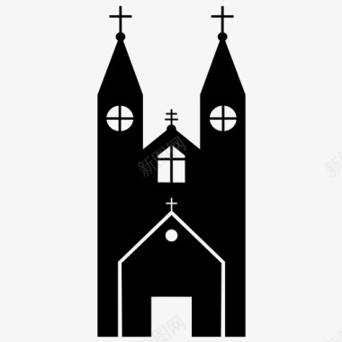 教堂天主教塔楼图标图标