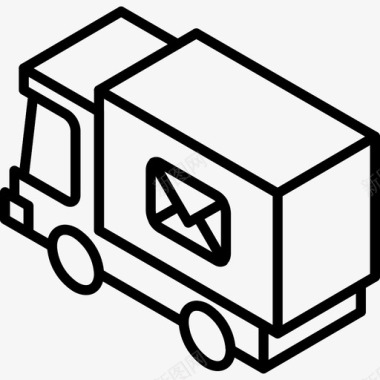 送货车信封信件图标图标