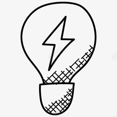 电灯泡灯泡电源技术图标图标