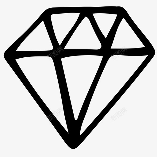 钻石水晶装饰品图标svg_新图网 https://ixintu.com 水晶 石头 装饰品 钻石
