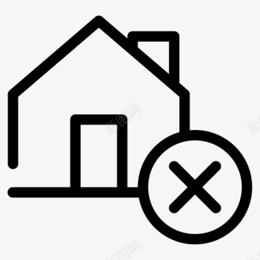 被拒房屋房屋房地产图标图标