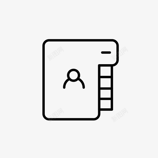 通讯录电话号码图标svg_新图网 https://ixintu.com 电话号码 通讯录