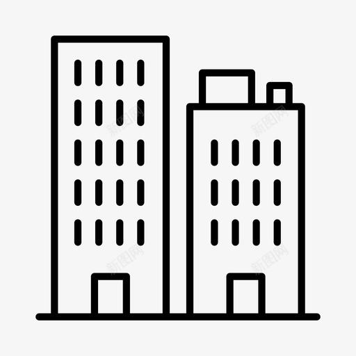 城市建筑工业图标svg_新图网 https://ixintu.com 城市 工业 工作 建筑 摩天大楼