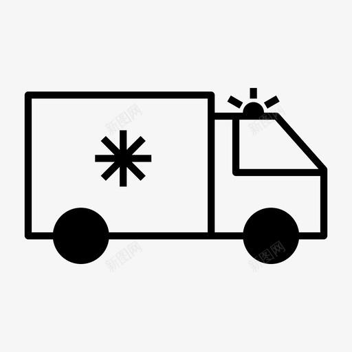 救护车紧急情况医疗图标svg_新图网 https://ixintu.com 医疗 救护车 救援 紧急情况 警笛