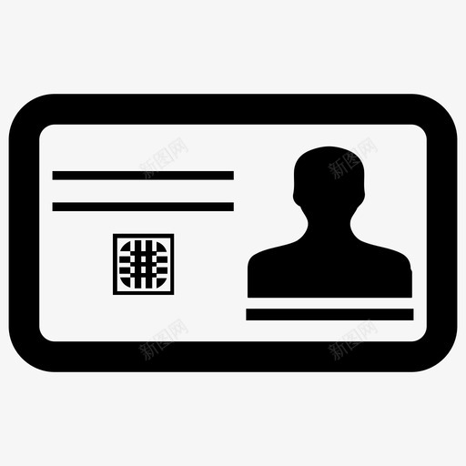 身份证徽章通行证图标svg_新图网 https://ixintu.com 个人卡 人力资源管理套3 徽章 身份证 通行证
