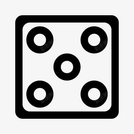掷骰子五骰子五五图标svg_新图网 https://ixintu.com 五 掷骰子五 棋盘游戏 游戏 赌博 骰子五