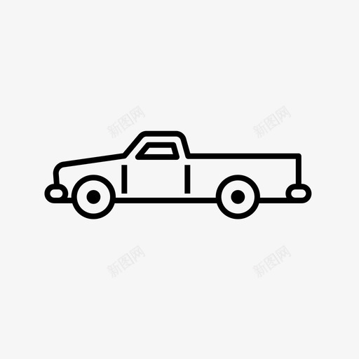 卡车汽车经典图标svg_新图网 https://ixintu.com 卡车 复古 汽车 汽车轮廓 经典 车库